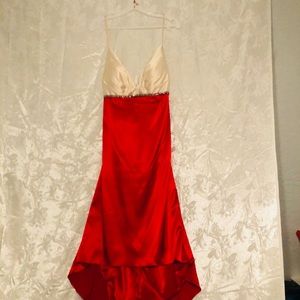 Red silk elegant Dress